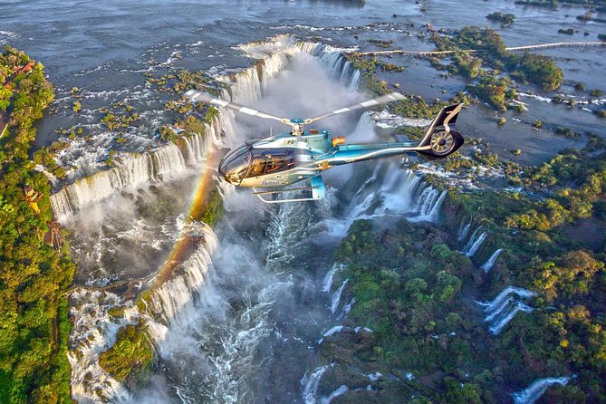Helicopter over the falls
